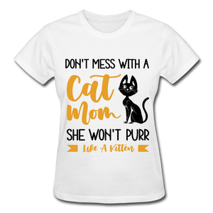 Cat Mom T-Shirt - white