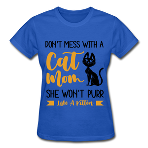 Cat Mom T-Shirt - royal blue