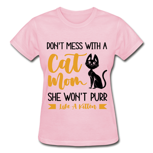 Cat Mom T-Shirt - light pink