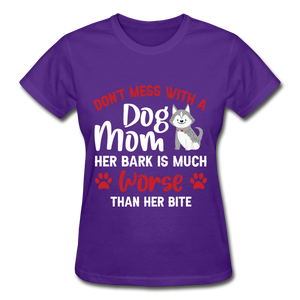 Dog Mom T-Shirt - purple
