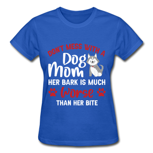 Dog Mom T-Shirt - royal blue