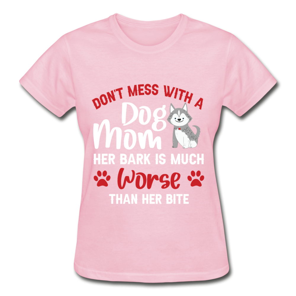 Dog Mom T-Shirt - light pink