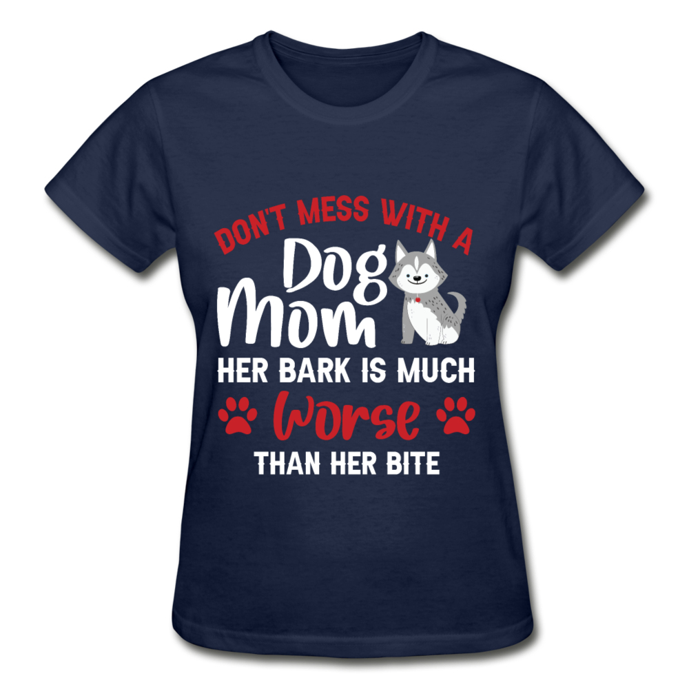 Dog Mom T-Shirt - navy