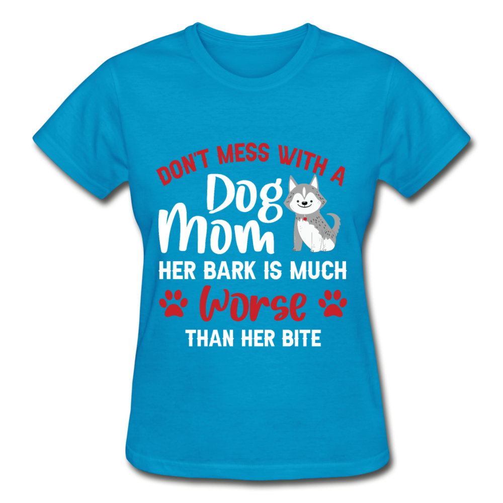 Dog Mom T-Shirt - turquoise