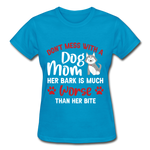 Dog Mom T-Shirt - turquoise
