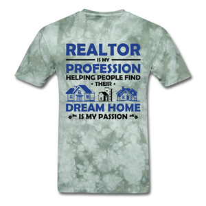 Realtor Unisex T-Shirt - military green tie dye