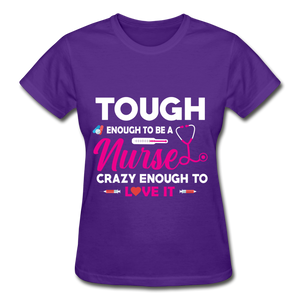 Nurse Tough Enough T-Shirt - purple