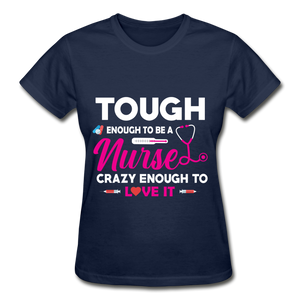 Nurse Tough Enough T-Shirt - navy
