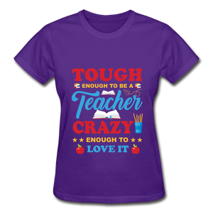 Teacher Tough Enough T-Shirt - purple