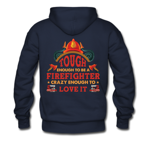 Firefighter Tough Enough Hoodie - navy