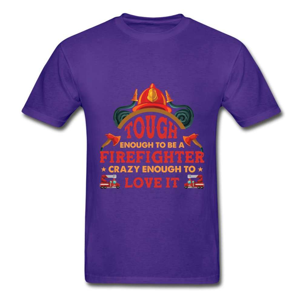 Firefighter Tough Enough T-Shirt - purple