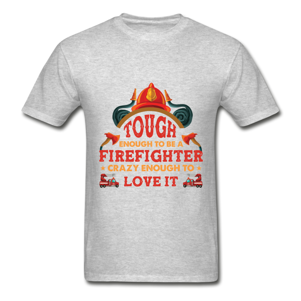 Firefighter Tough Enough T-Shirt - heather gray