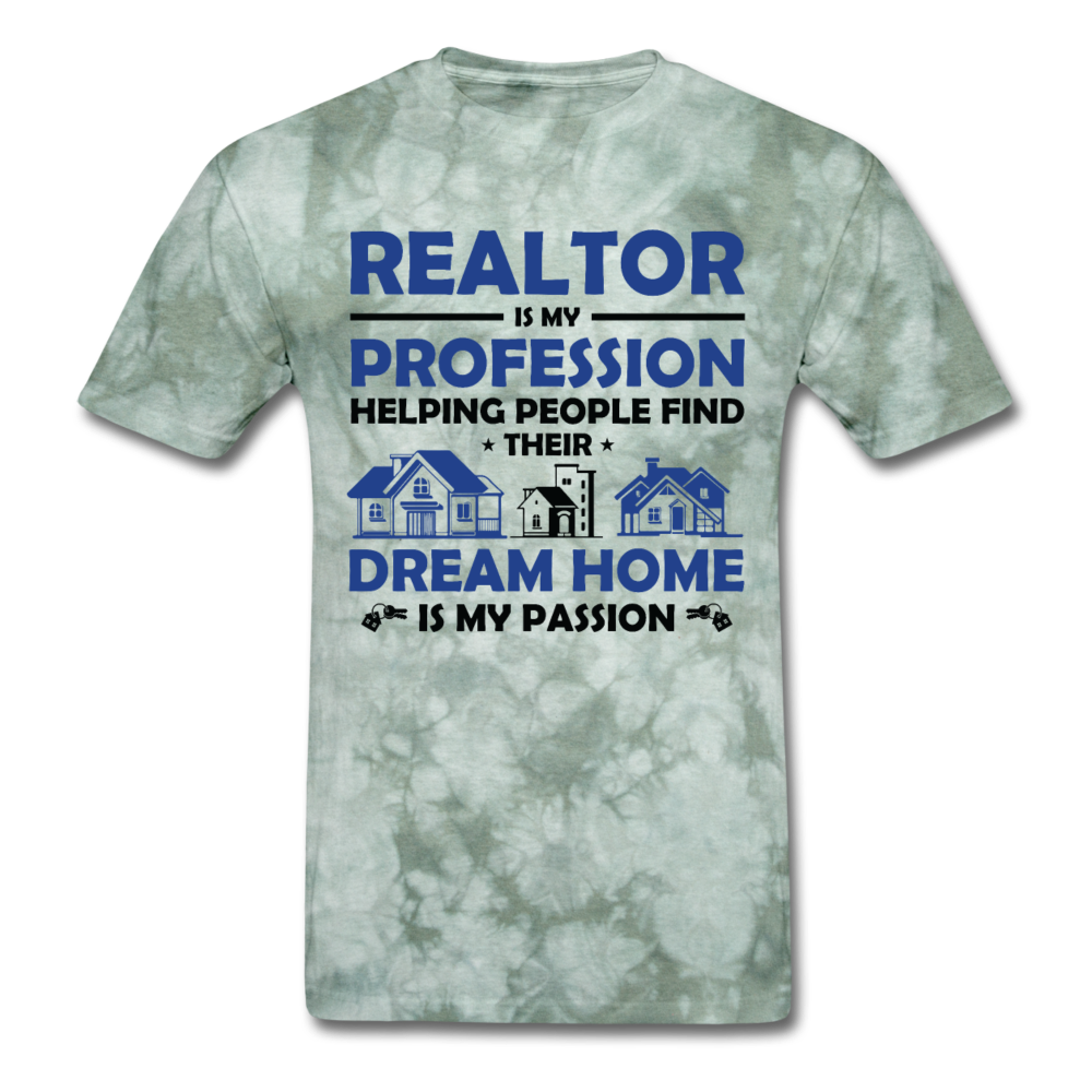 Realtor Unisex T-Shirt - military green tie dye