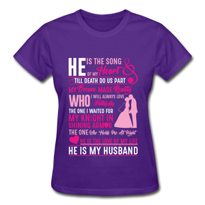 My Husband T-Shirt - purple