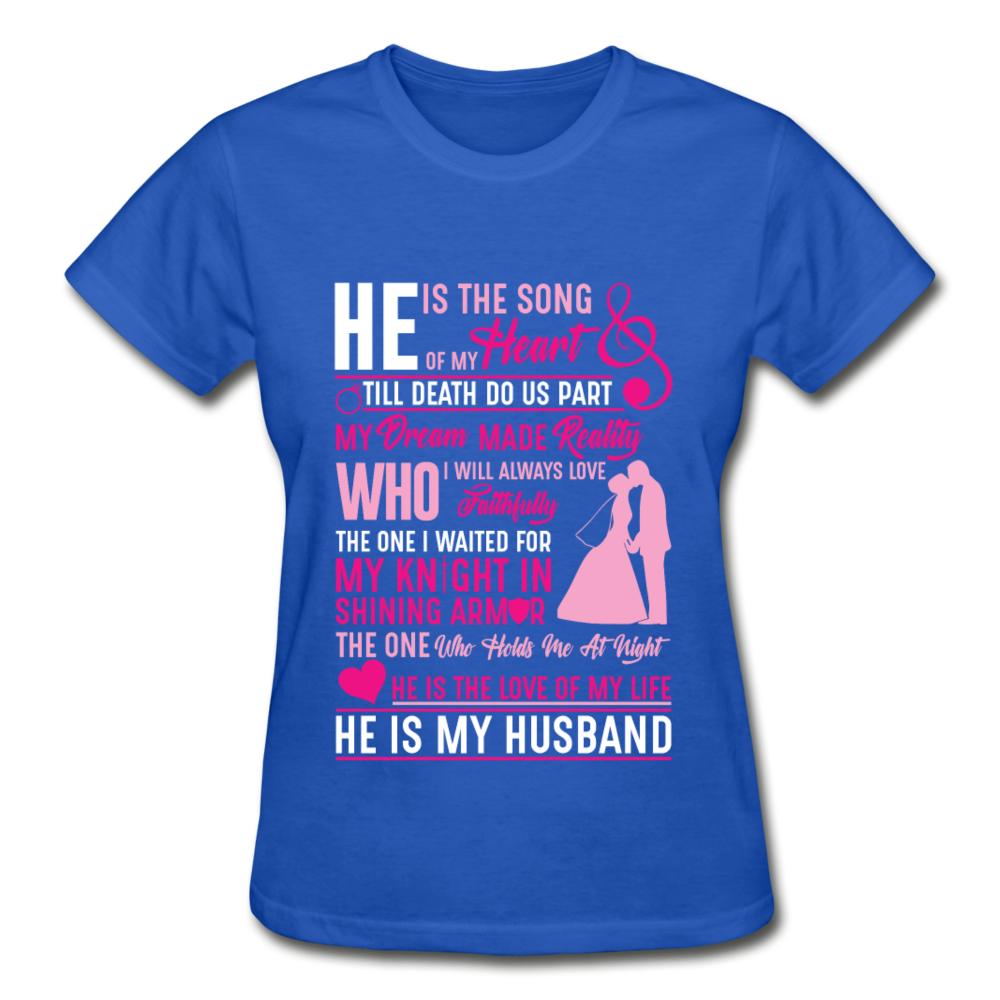 My Husband T-Shirt - royal blue