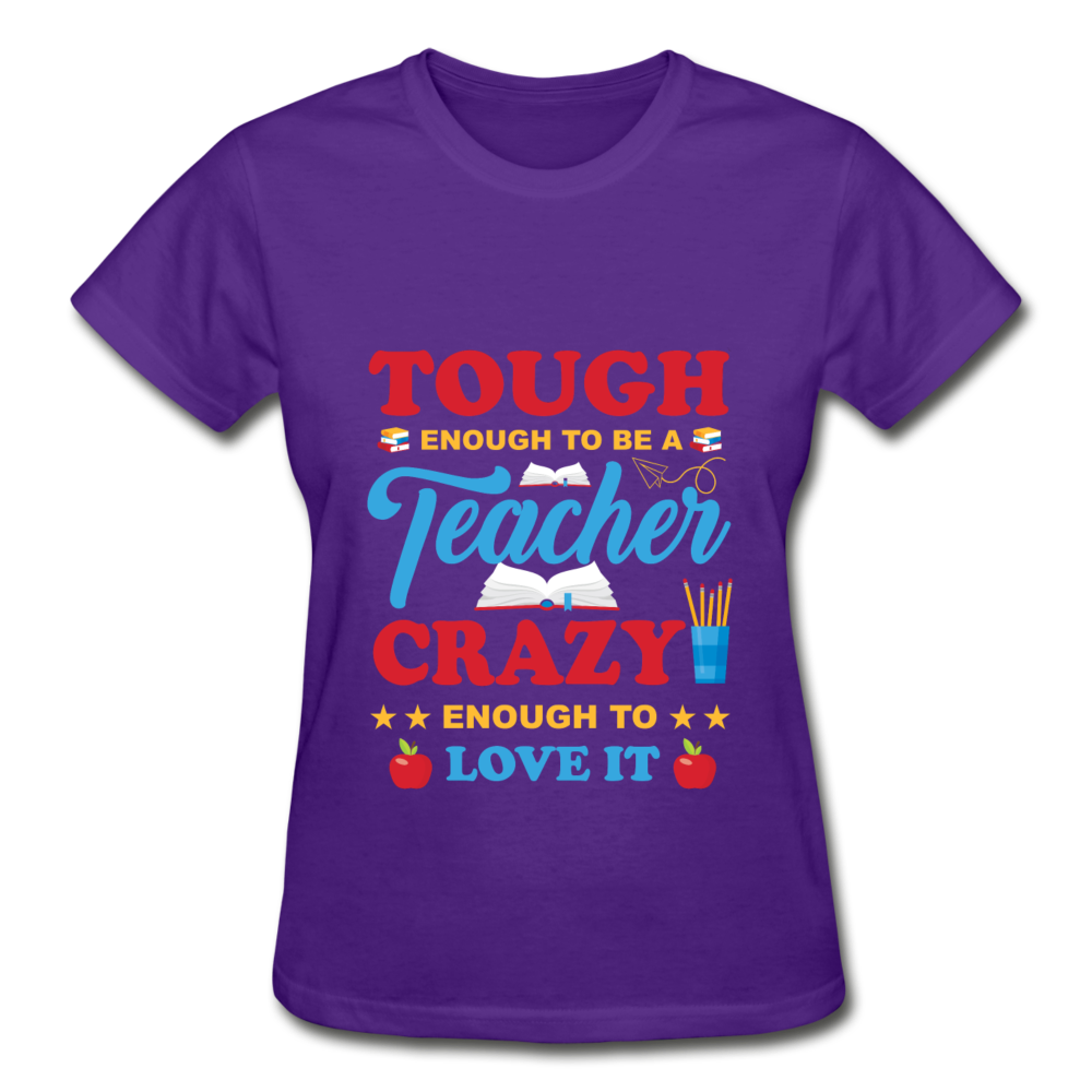 Teacher Tough Enough T-Shirt - purple